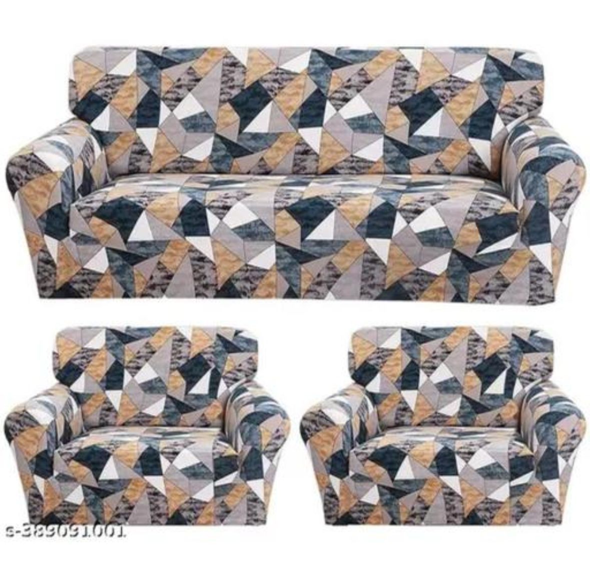 MellowCovers Orange Smoke Strechable Sofa Cover