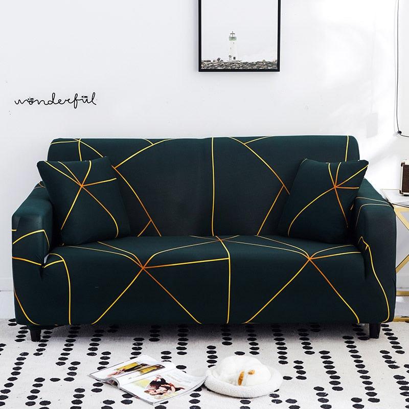 MellowCovers Prism Gold Strechable Sofa Cover