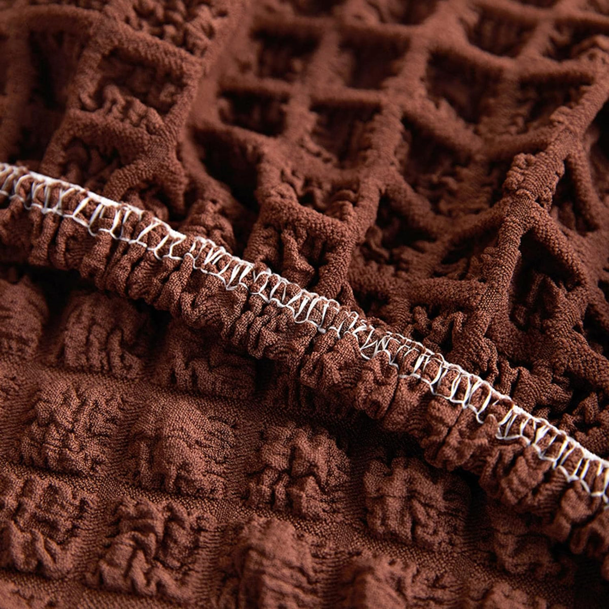 Turkish Bubble Frill Sofa Covers : Coffee