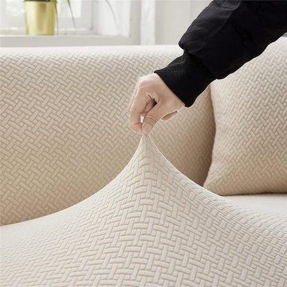 2025 Polar Fleece Sofa Cover : Cream