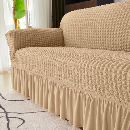 Turkish Bubble Frill Sofa Covers : Beige