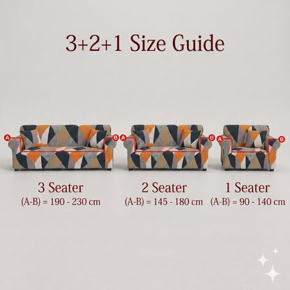 MellowCovers Prism Orange Strechable Sofa Cover