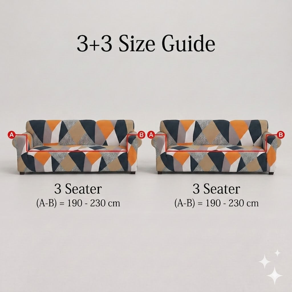 MellowCovers Prism Orange Strechable Sofa Cover