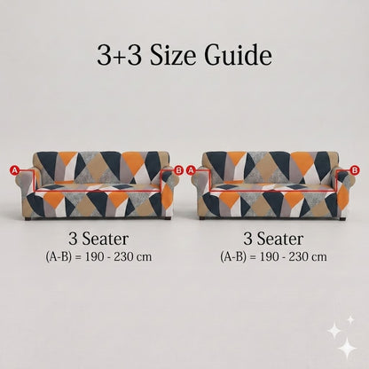 MellowCovers Prism Orange Strechable Sofa Cover