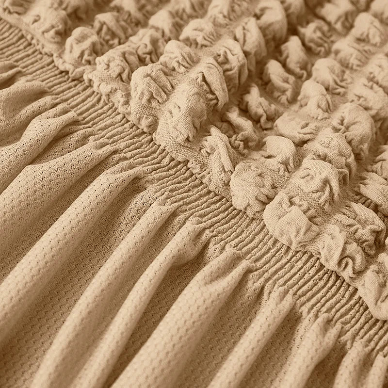 Turkish Bubble Frill Sofa Covers : Beige