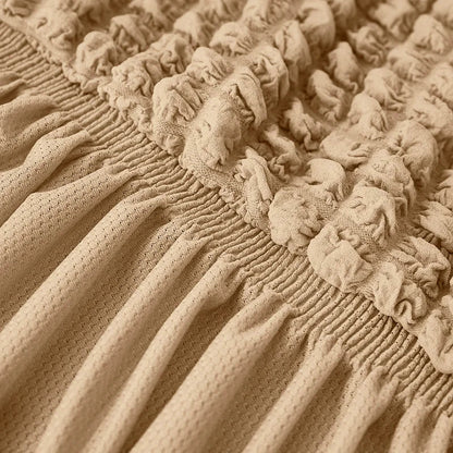 Turkish Bubble Frill Sofa Covers : Beige
