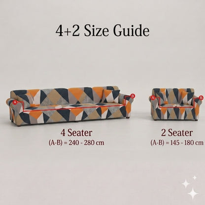 MellowCovers Prism Orange Strechable Sofa Cover