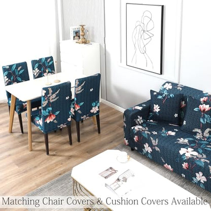 MellowCovers Lotus Blue Strechable Sofa Cover