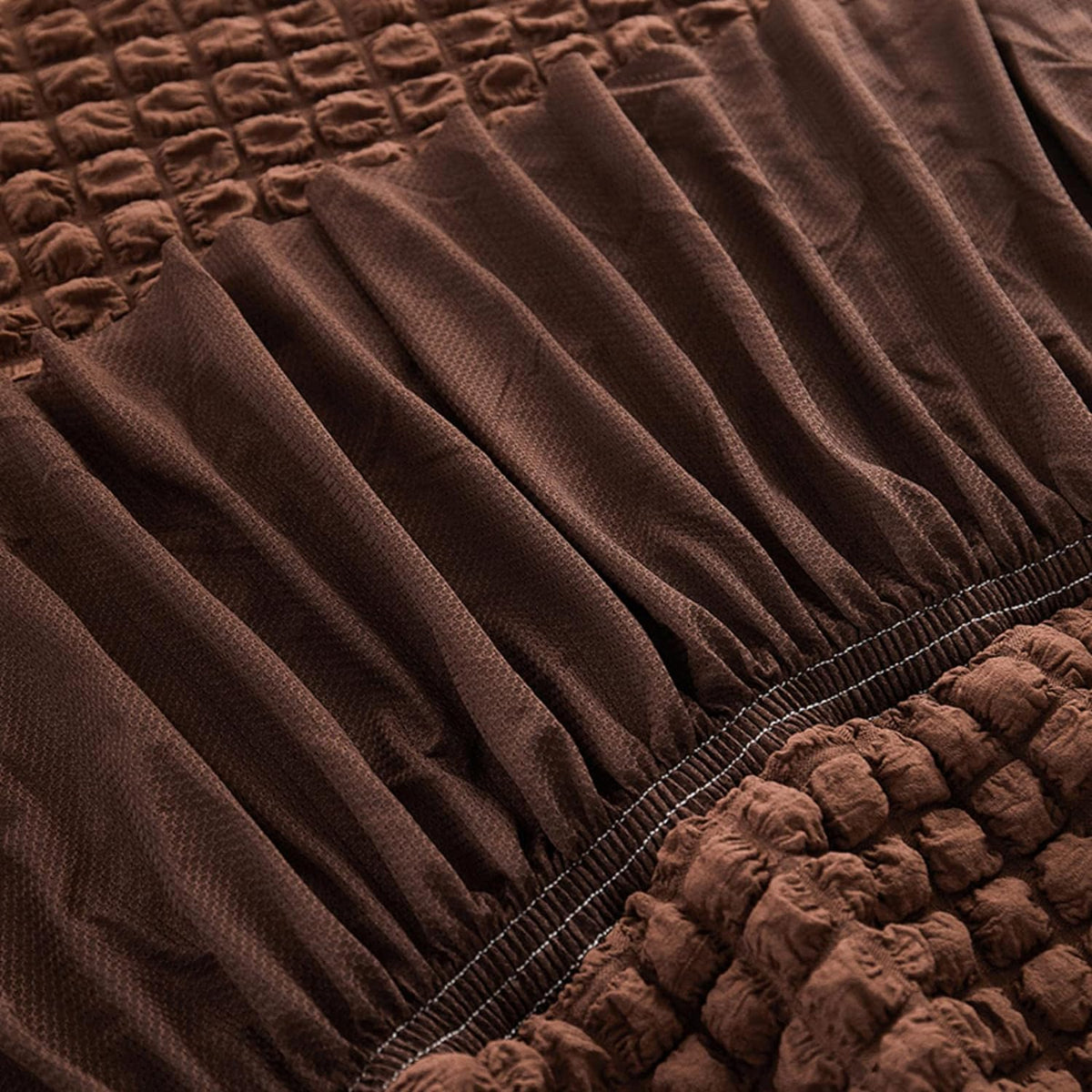 Turkish Bubble Frill Sofa Covers : Coffee