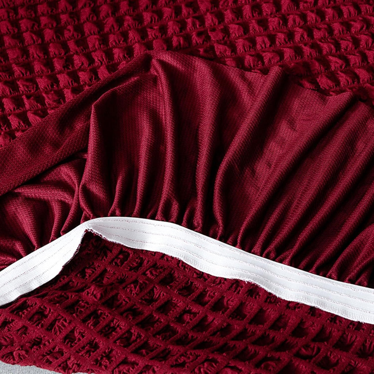 Turkish Bubble Frill Sofa Covers : Maroon