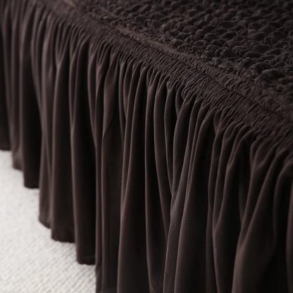 2025 Turkish Bubble Frill Sofa Covers : Black