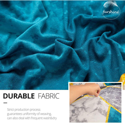 L Shape MellowCovers Blue Marble Strechable Sofa Cover