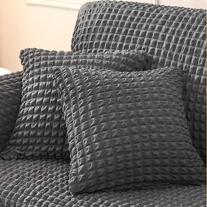 Turkish Bubble Frill Sofa Covers : Dark Grey