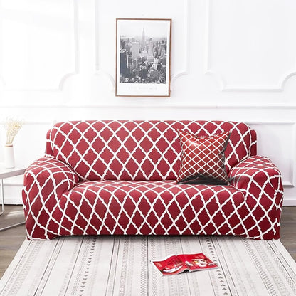 MellowCovers Red Diamond Strechable Sofa Cover