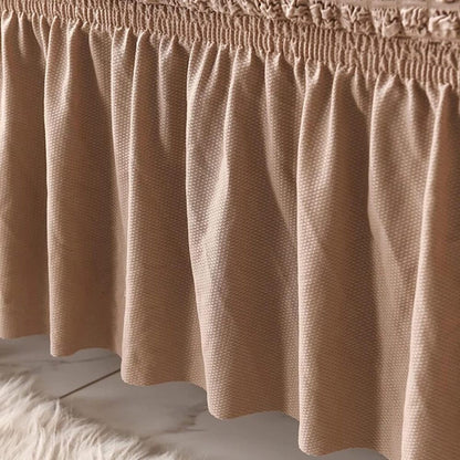 Turkish Bubble Frill Sofa Covers : Light Brown