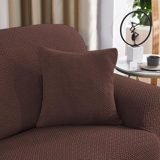 2025 Polar Fleece Sofa Cover : Brown