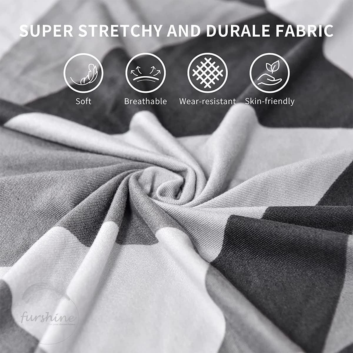 L shape MellowCovers Black Multi Strechable Sofa Cover