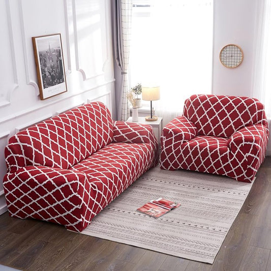 MellowCovers Red Diamond Strechable Sofa Cover
