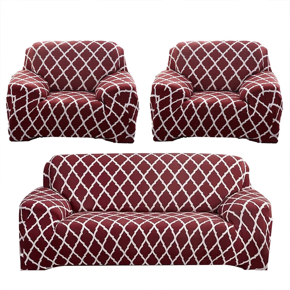 MellowCovers Red Diamond Strechable Sofa Cover