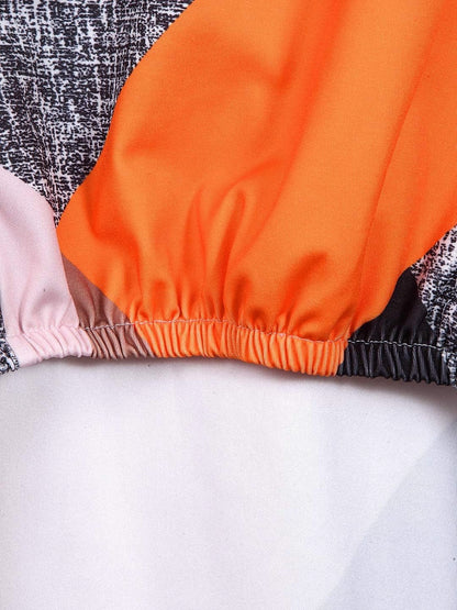 Prism Orange Printed Chair Cover