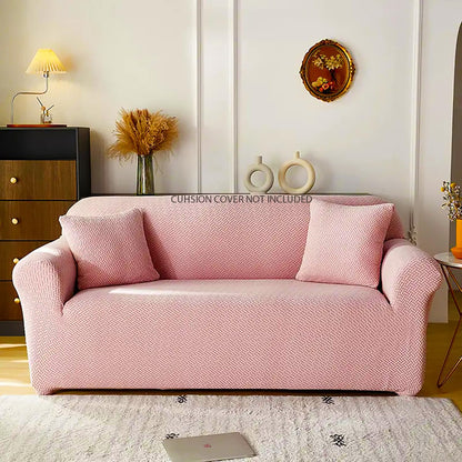 2025 Polar Fleece Sofa Cover : Pastel Pink