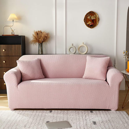 2025 Polar Fleece Sofa Cover : Pastel Pink