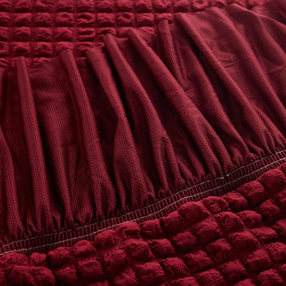 Turkish Bubble Frill Sofa Covers : Maroon