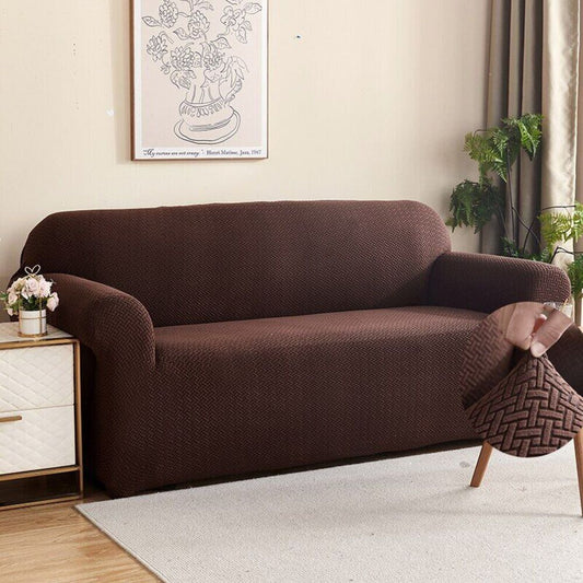 2025 Polar Fleece Sofa Cover : Brown