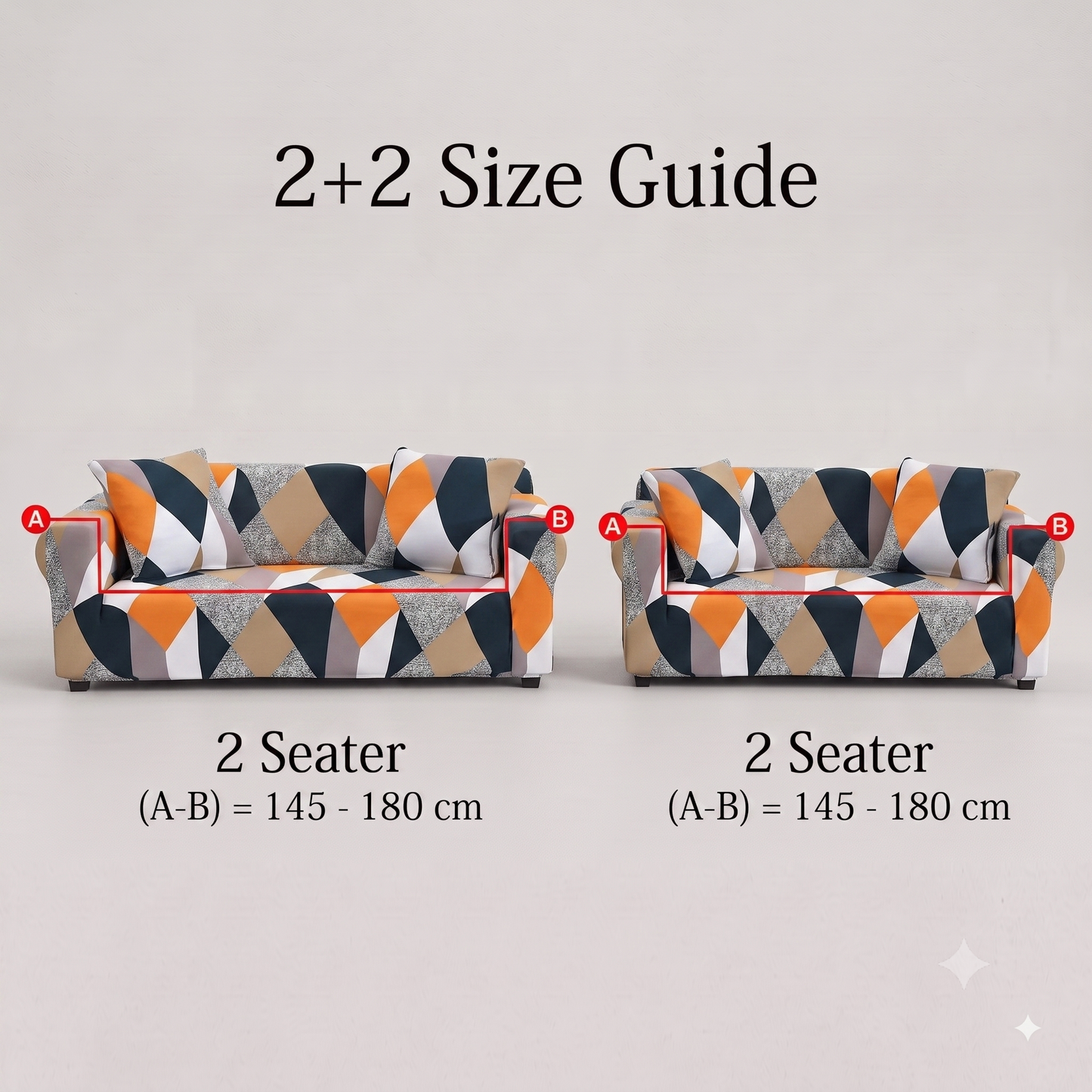 MellowCovers Prism Orange Strechable Sofa Cover