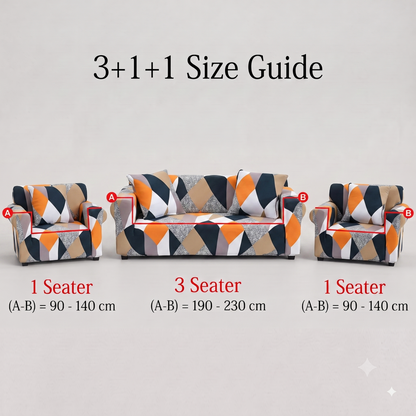 MellowCovers Prism Orange Strechable Sofa Cover