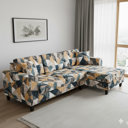 MellowCovers Orange Smoke Strechable Sofa Cover