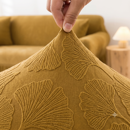 Premium Brown Frill Sofa Cover – Stretchable, Washable & Elegant Sofa Protector