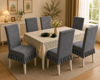 Mellow Covers Royal Jacquard Frill Dining Chair Cover