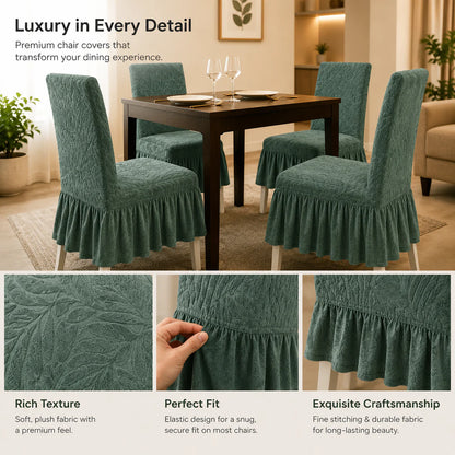 Mellow Covers Elegant Jacquard Dining Chair Cover