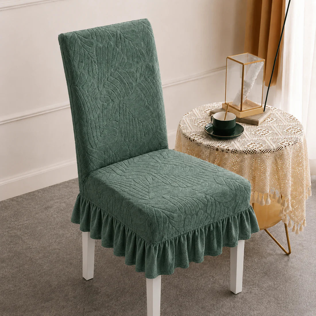 Mellow Covers Elegant Jacquard Dining Chair Cover