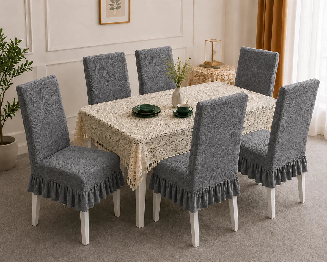 Mellow Covers Royal Jacquard Frill Dining Chair Cover