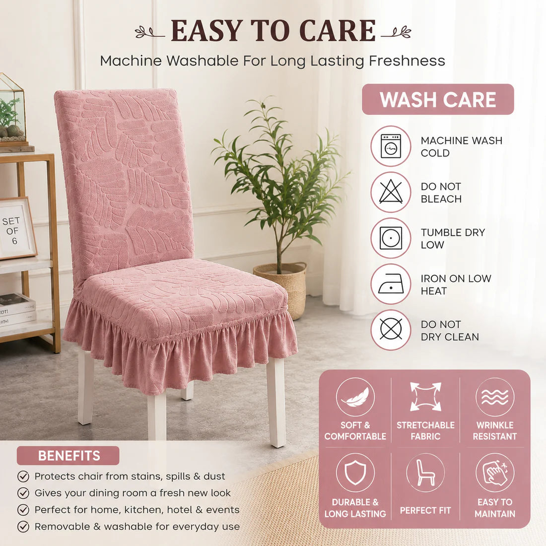 Royal Weave Jacquard Frill Chair Cover
