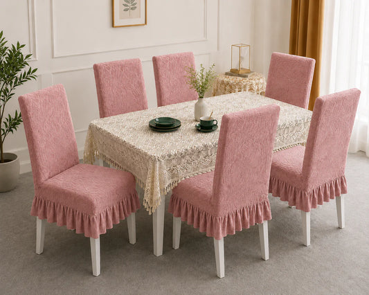 Royal Weave Jacquard Frill Chair Cover