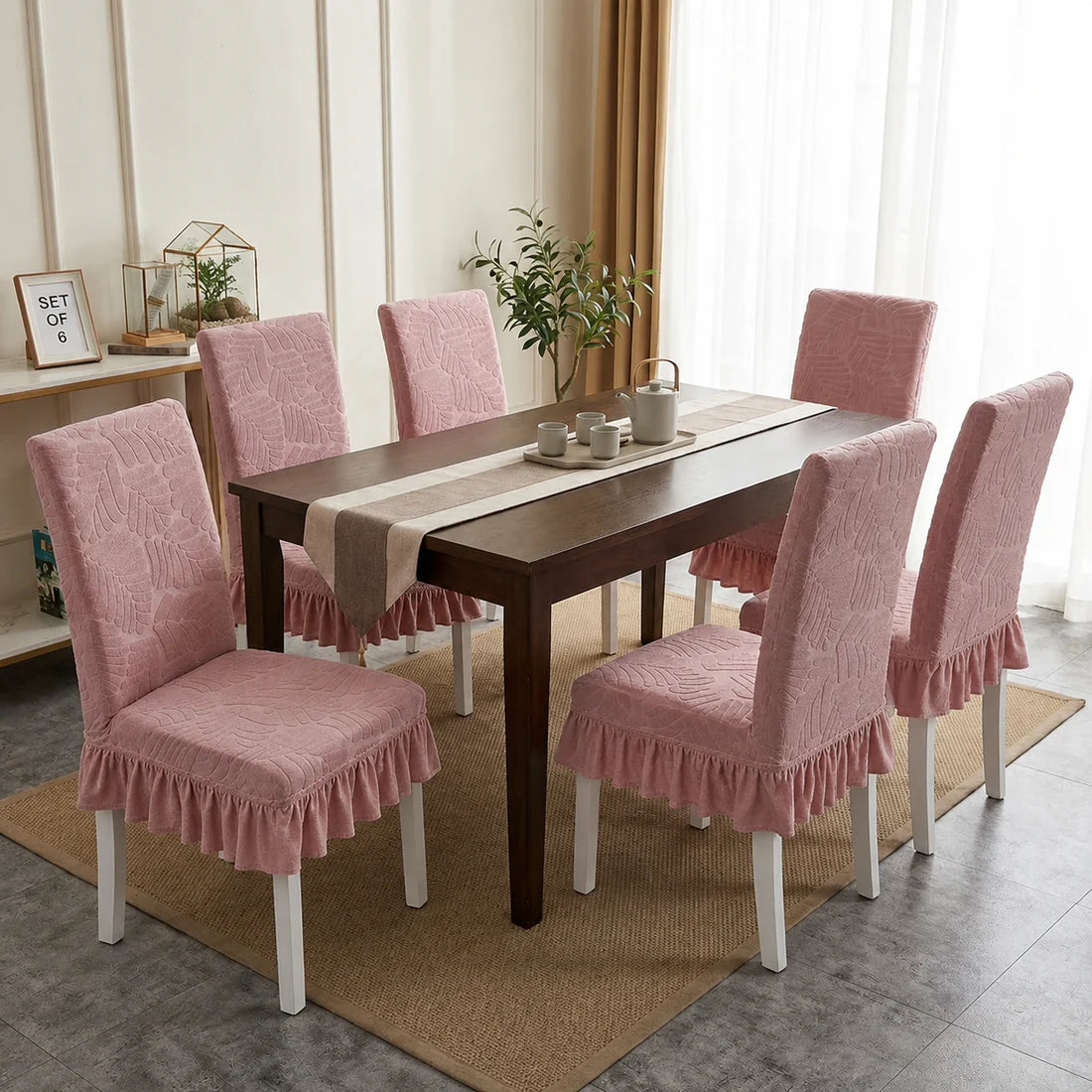 Royal Weave Jacquard Frill Chair Cover