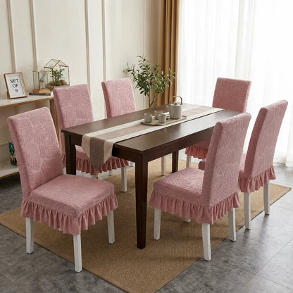Royal Weave Jacquard Frill Chair Cover