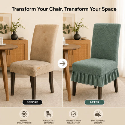 Mellow Covers Elegant Jacquard Dining Chair Cover