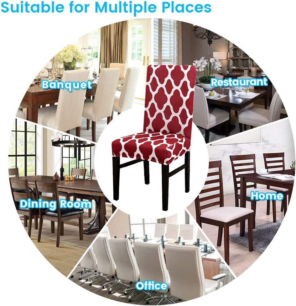 Red Diamond Printed Chair Cover