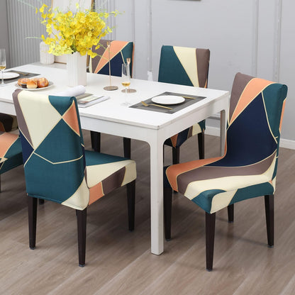 Peach Prism Printed Chair Cover