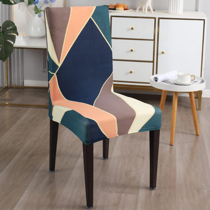 Peach Prism Printed Chair Cover