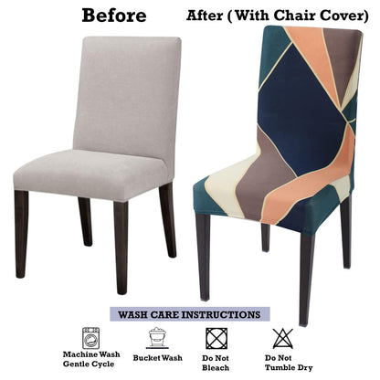 Peach Prism Printed Chair Cover