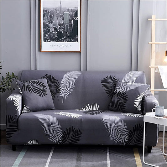 MellowCovers Charcoal Fern Strechable Sofa Cover